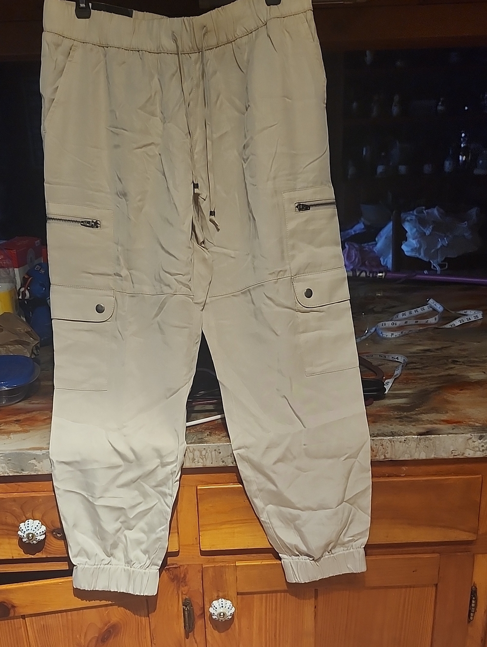 Banana Republic Light Beige Cargo Jogger Pants